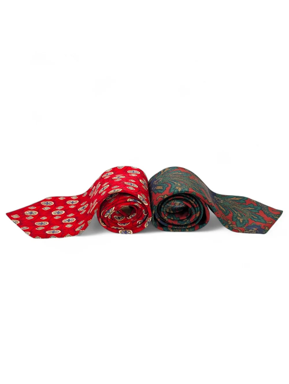 Robert Talbott Silk Tie Bundle Red Geometric Blue Green Paisley Madder Neckties